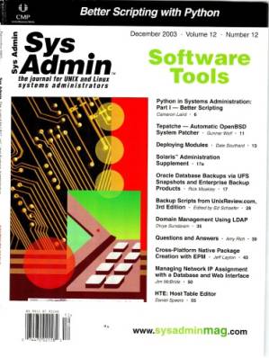 کتاب Sys Admin Magazine, Vol 12 No 12, December 2003 نسخه کامل